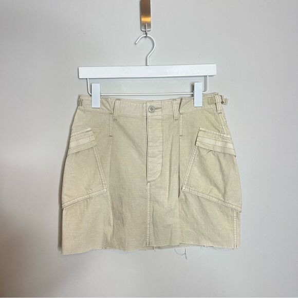 Re/Done khaki cargo mini skirt size 26 (flawed ) - Picture 2 of 11